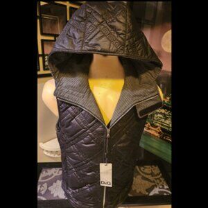 Dolce & Gabbana Hooded Vest - Small - Black - NWT